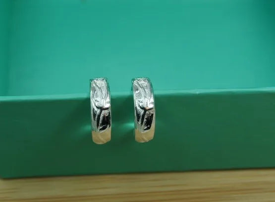 New Trendy 925 Sterling Silver Simple Fashion 3.5cm/5cm Circle Round Hoop Earring for Woman Fine Jewelry