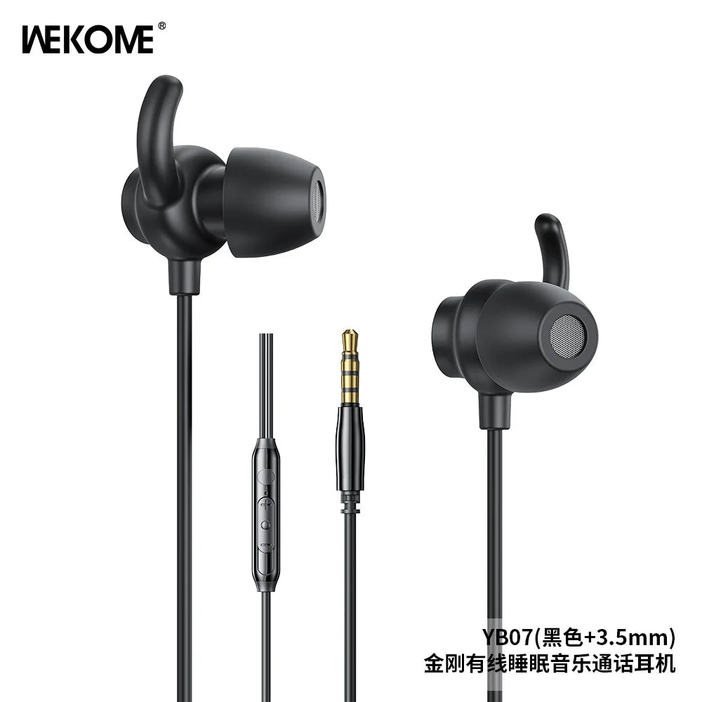 WEKOME Sleep Noise Reduction Wired Headset – Type-C / 3.5mm, In-Ear Soft Silicone, iPhone Compatible