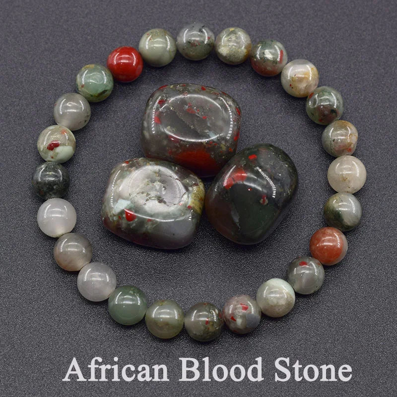 Natural Agate Beaded Bracelet – Tourmaline Color Energy Healing Jewelry for Women