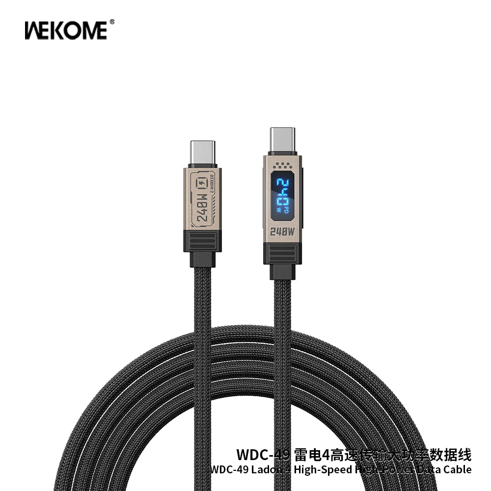 Limited Offer: WEKOME 240W Super Fast Charging Cable with Power Display