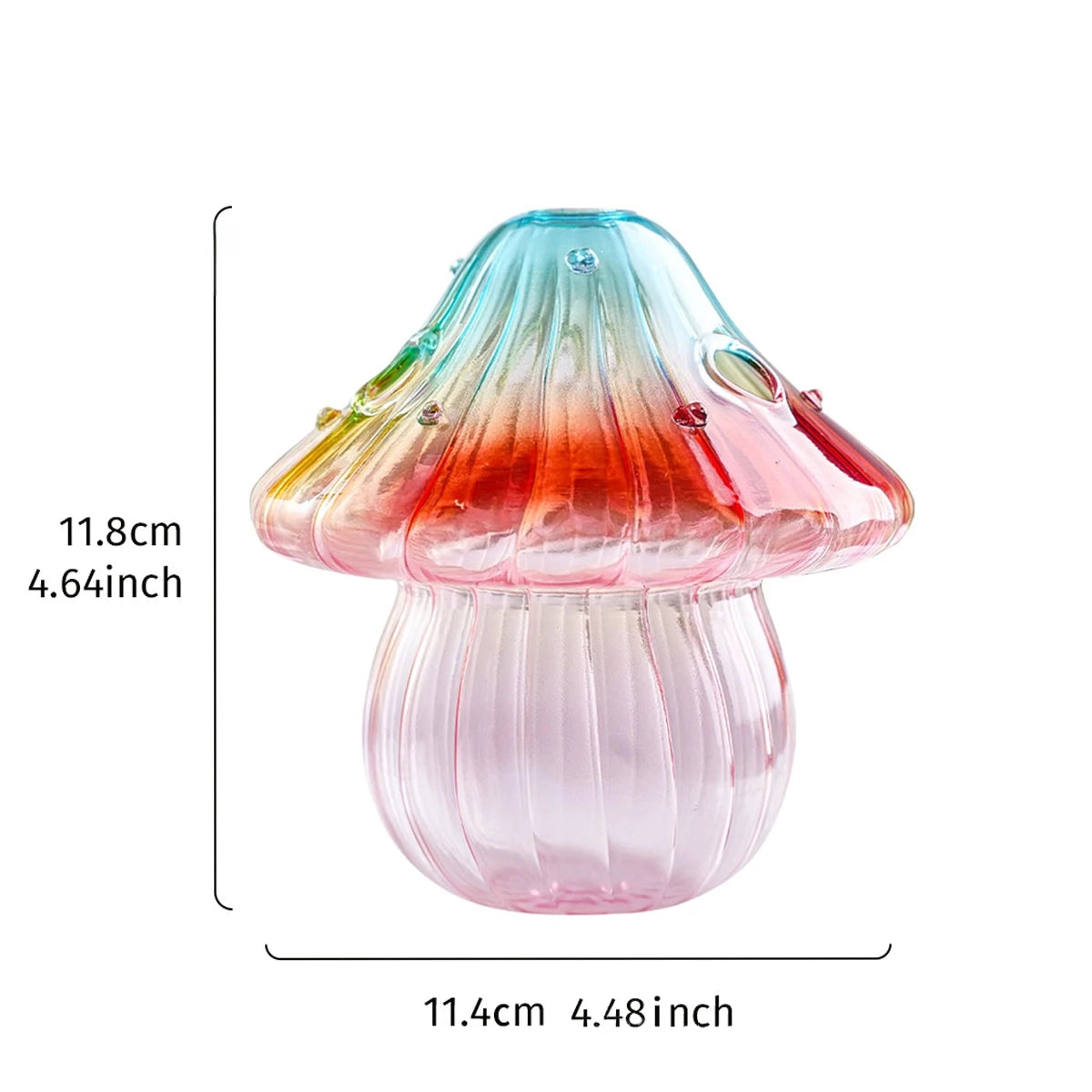 Colorful Mushroom Glass Vase – Nordic Style Room Decor