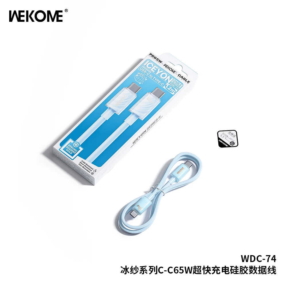 WEKOME 65W Super Fast Charging Cable – Type-C & iPhone Laptop Compatible