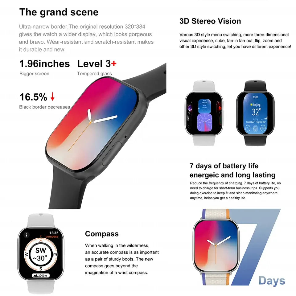 2025 Series 10 Smartwatch GPS Bluetooth Call Music Video Heart Rate Waterproof NFC