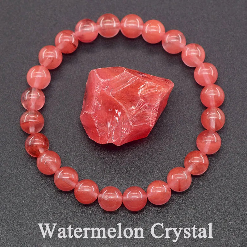 Natural Agate Beaded Bracelet – Tourmaline Color Energy Healing Jewelry for Women
