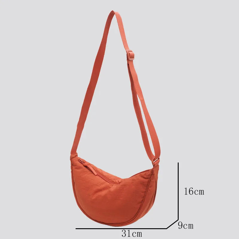 Women's Casual Nylon Crossbody Hobo Bag – Large Capacity Tote & Travel Purse