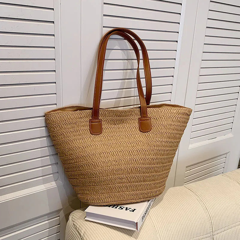 Luxury Bali Tote – Elegant Straw Beach Bag for Women