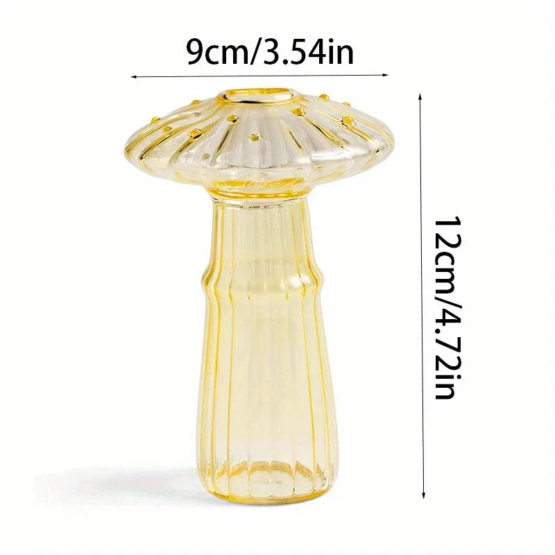 Colorful Mushroom Glass Vase – Nordic Style Room Decor