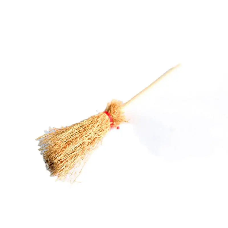 Mini Broom Witch Straw Brooms DIY Hanging Ornaments Dollhouse Accessories