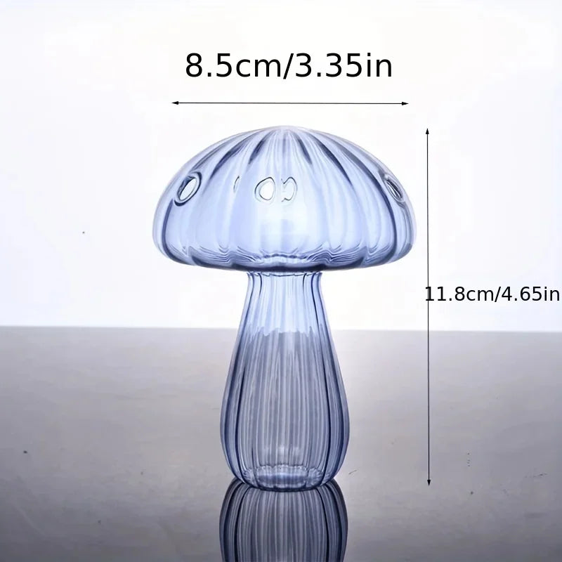 Colorful Mushroom Glass Vase – Nordic Style Room Decor