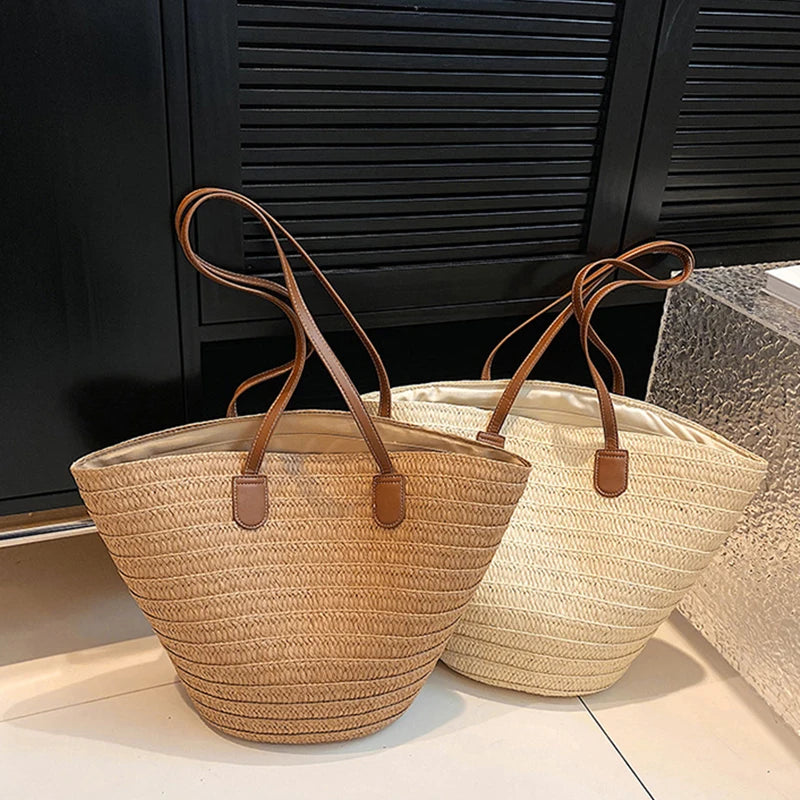 Luxury Bali Tote – Elegant Straw Beach Bag for Women