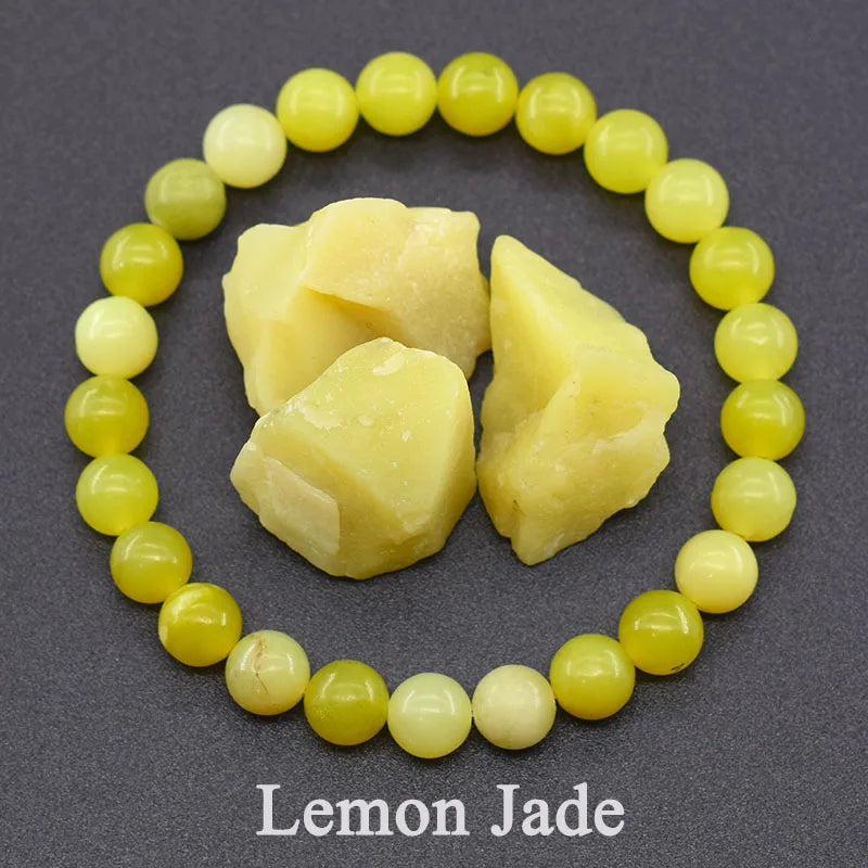 Natural Agate Beaded Bracelet – Tourmaline Color Energy Healing Jewelry for Women