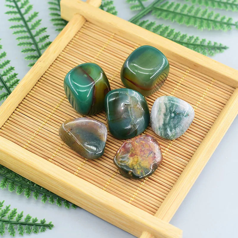Natural Agate Beaded Bracelet – Tourmaline Color Energy Healing Jewelry for Women