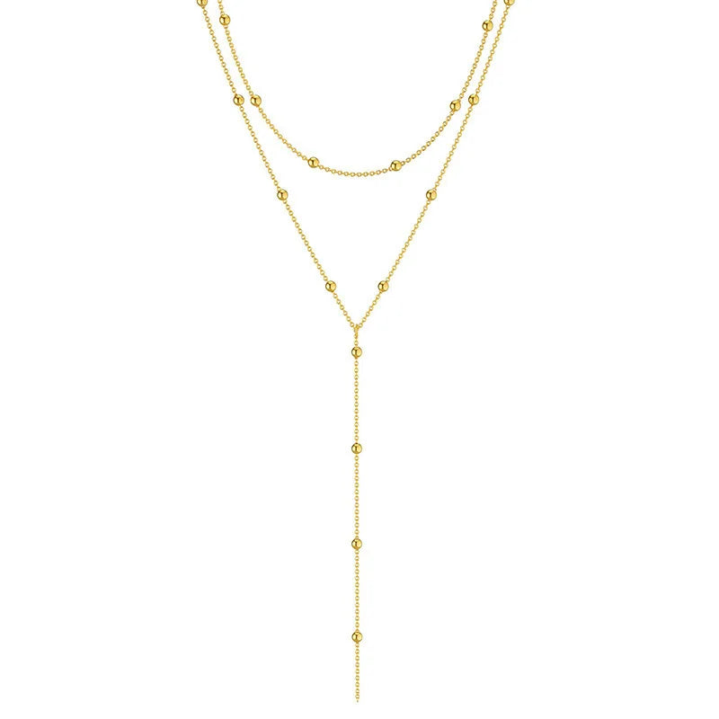 Simple Beaded Tassel Necklace – Women’s Layering Accessory Gift