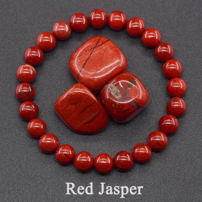 Natural Agate Beaded Bracelet – Tourmaline Color Energy Healing Jewelry for Women