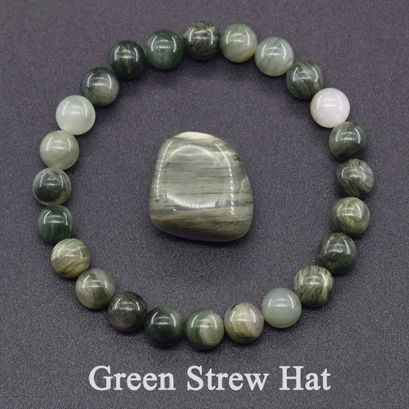Natural Agate Beaded Bracelet – Tourmaline Color Energy Healing Jewelry for Women