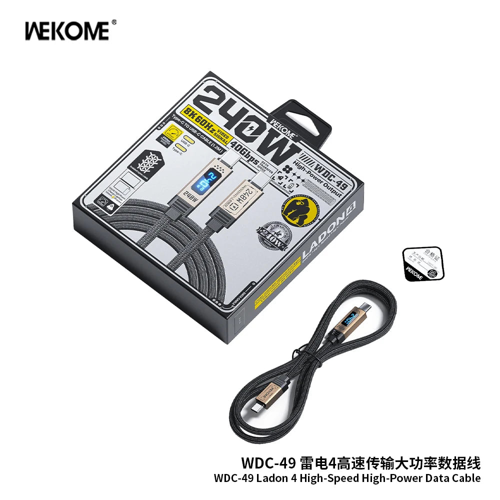 Limited Offer: WEKOME 240W Super Fast Charging Cable with Power Display
