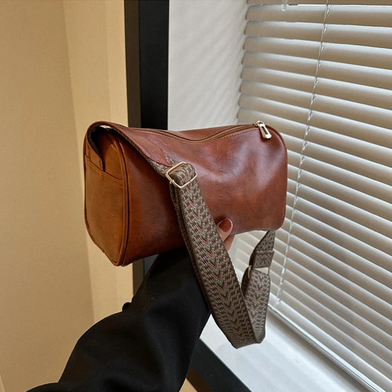 Women's Vintage PU Leather Handbag – Travel & Casual Use
