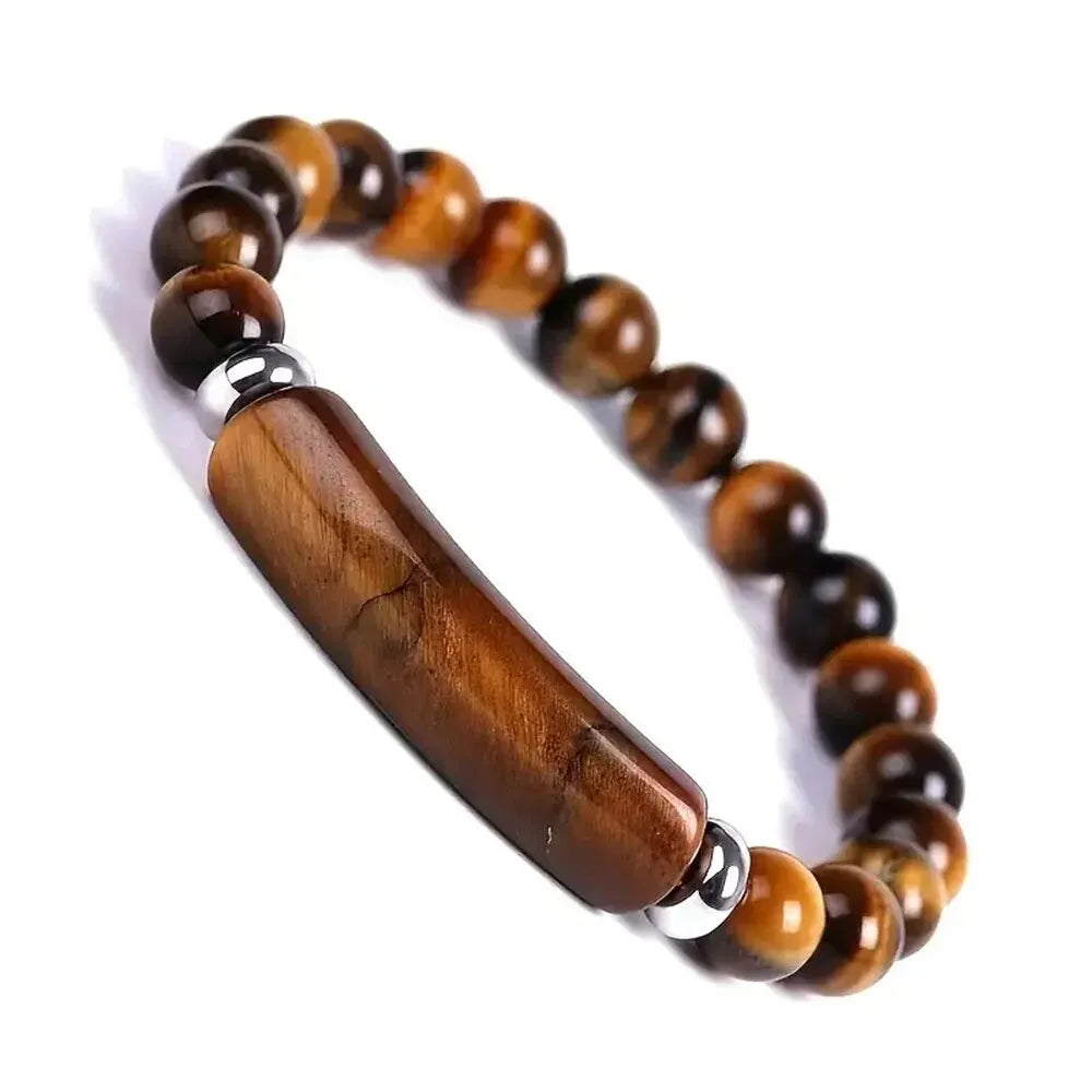Natural Turquoise & Malachite Healing Bracelet – Handmade Gemstone Energy Jewelry