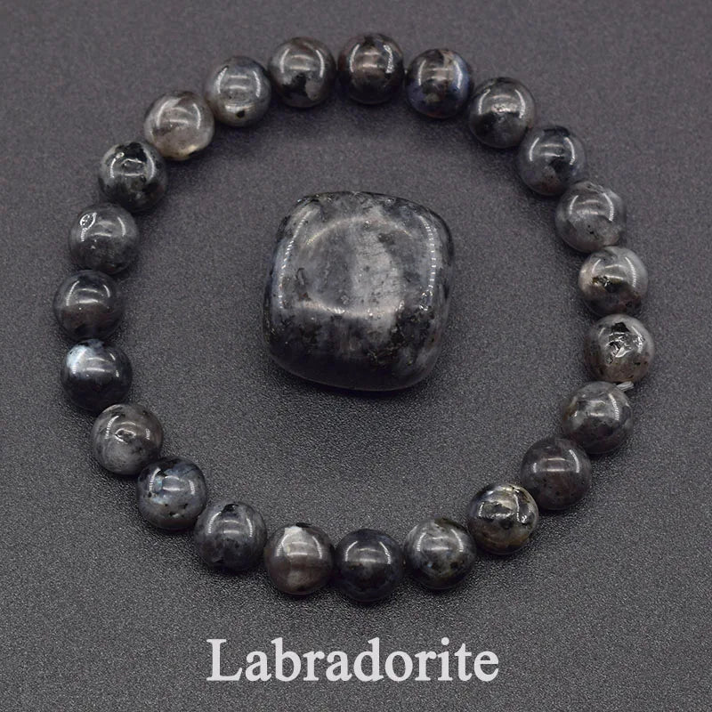 Natural Agate Beaded Bracelet – Tourmaline Color Energy Healing Jewelry for Women