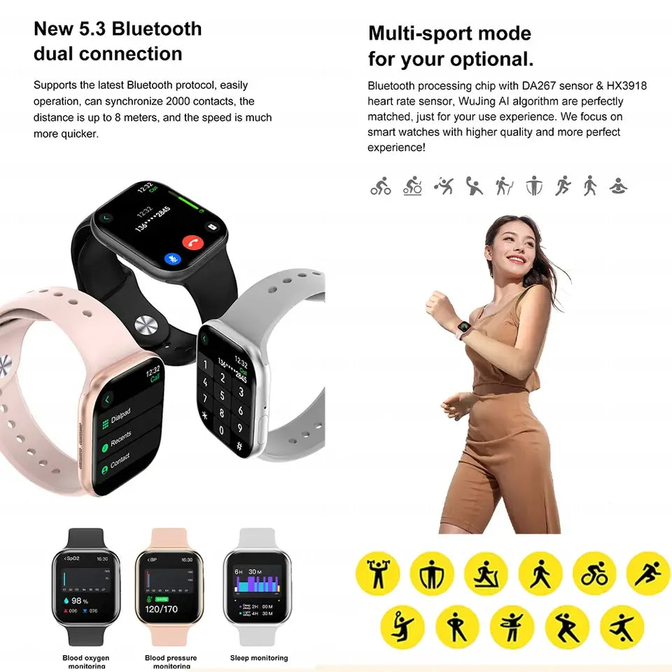 2025 Series 10 Smartwatch GPS Bluetooth Call Music Video Heart Rate Waterproof NFC