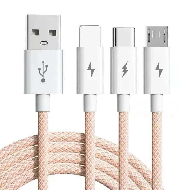 6A 3-in-1 USB-C Fast Charging Cable – 66W Super Charger for Huawei, Xiaomi, Samsung, OPPO, iPhone