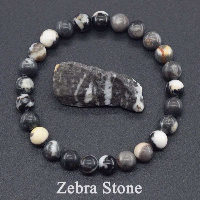Natural Agate Beaded Bracelet – Tourmaline Color Energy Healing Jewelry for Women