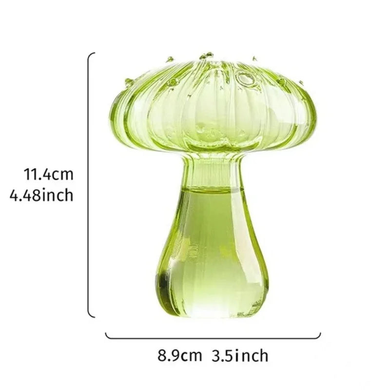 Colorful Mushroom Glass Vase – Nordic Style Room Decor