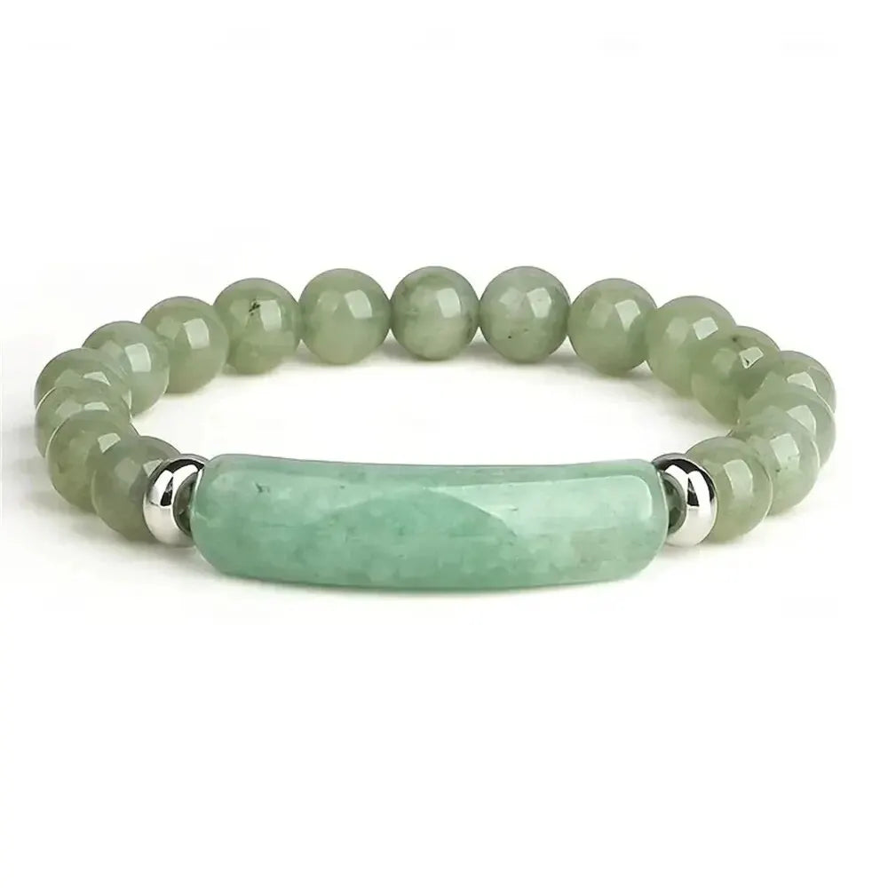 Natural Turquoise & Malachite Healing Bracelet – Handmade Gemstone Energy Jewelry