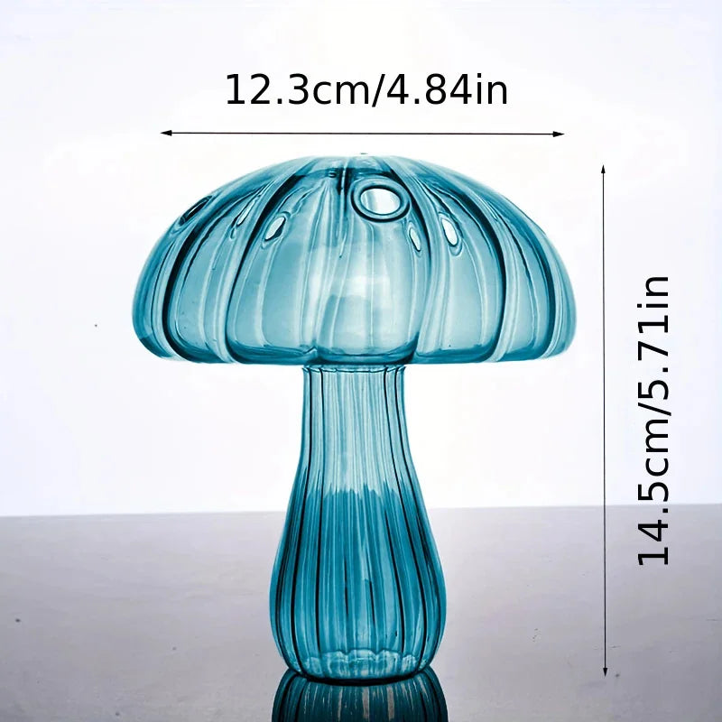 Colorful Mushroom Glass Vase – Nordic Style Room Decor