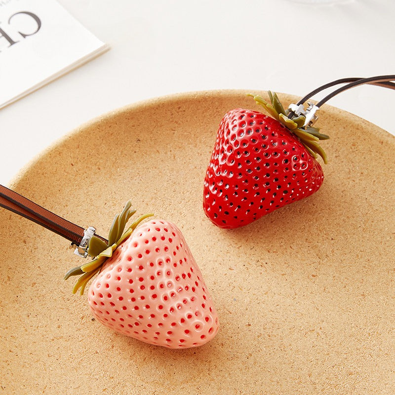 Handmade Fruity Pendant with Premium Plated Chain, Durable & Wear-Resistant Purse Accessory for Women, Cute Gift for Handbag Lovers
