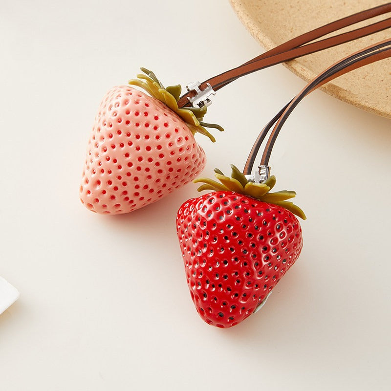 Handmade Fruity Pendant with Premium Plated Chain, Durable & Wear-Resistant Purse Accessory for Women, Cute Gift for Handbag Lovers