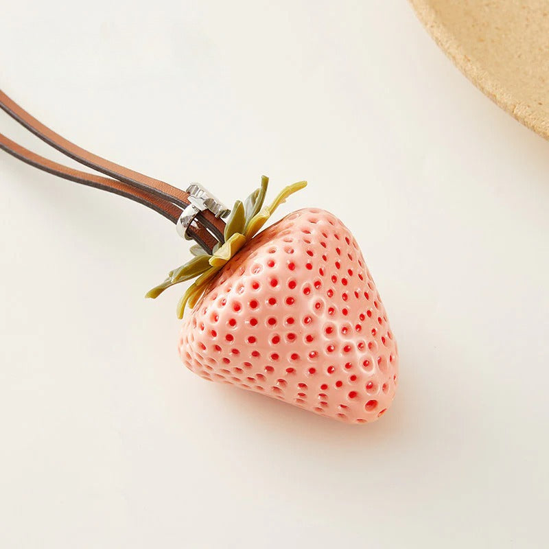 Handmade Fruity Pendant with Premium Plated Chain, Durable & Wear-Resistant Purse Accessory for Women, Cute Gift for Handbag Lovers