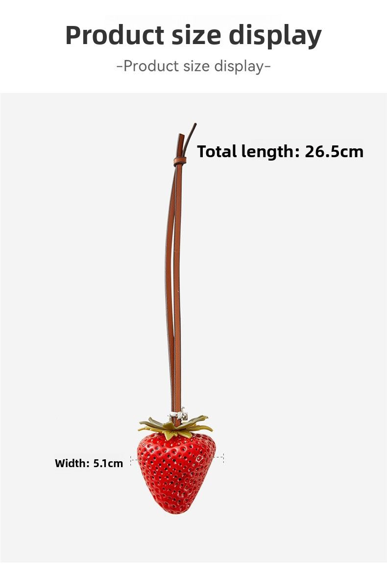 Handmade Fruity Pendant with Premium Plated Chain, Durable & Wear-Resistant Purse Accessory for Women, Cute Gift for Handbag Lovers
