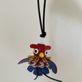 High-End Elf Pink & Little Black Didi Genuine Cowhide Keychain Pendant – Cute Couple Bag Charm Accessory