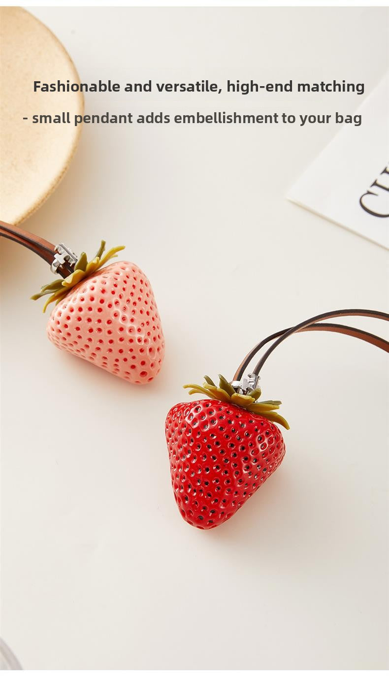 Handmade Fruity Pendant with Premium Plated Chain, Durable & Wear-Resistant Purse Accessory for Women, Cute Gift for Handbag Lovers