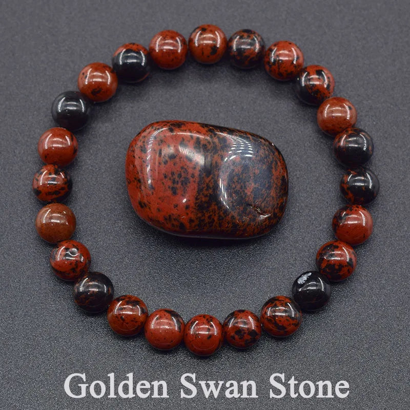 Natural Agate Beaded Bracelet – Tourmaline Color Energy Healing Jewelry for Women