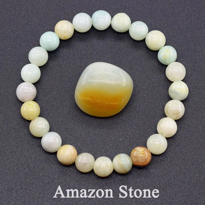 Natural Agate Beaded Bracelet – Tourmaline Color Energy Healing Jewelry for Women