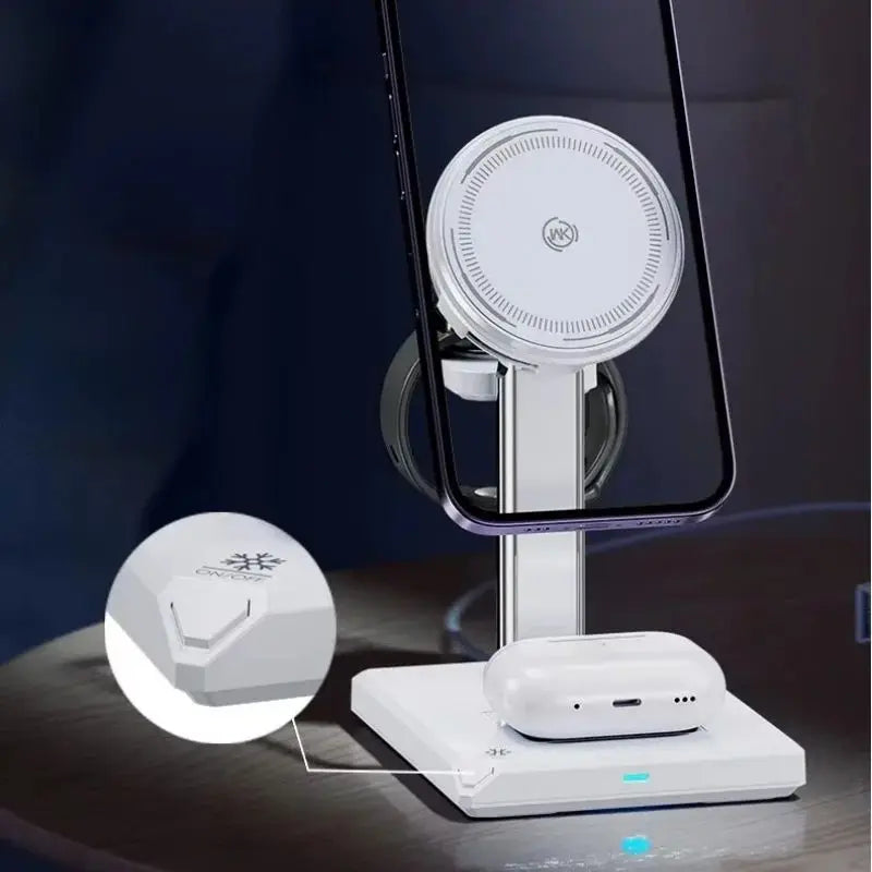 WEKOME strong magnetic suction cooling four in one multifunctional device suitable for Apple Watch 15W wireless fast charging