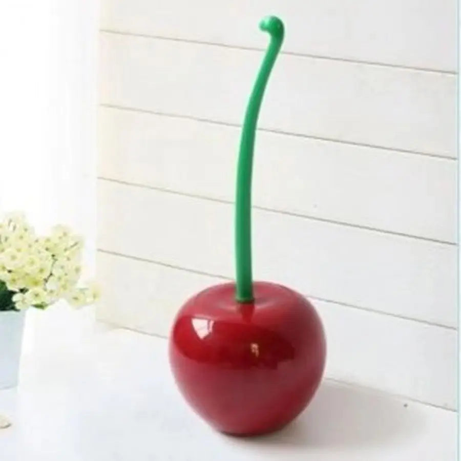 Cherry-Shaped Toilet Brush & Holder – Cute & Creative Bathroom Accessory
