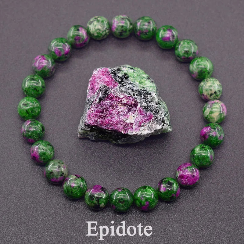 Natural Agate Beaded Bracelet – Tourmaline Color Energy Healing Jewelry for Women
