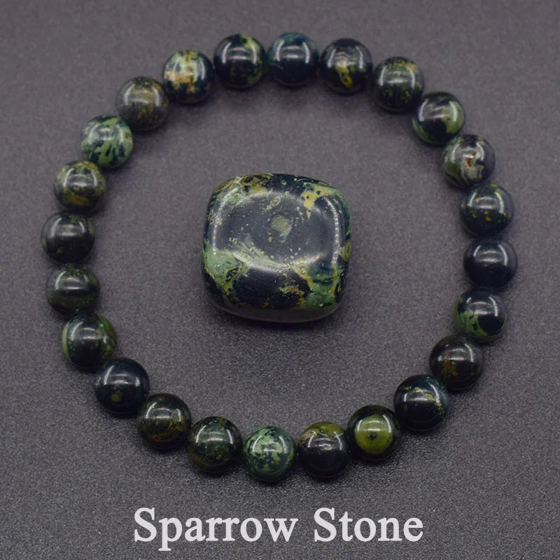 Natural Agate Beaded Bracelet – Tourmaline Color Energy Healing Jewelry for Women