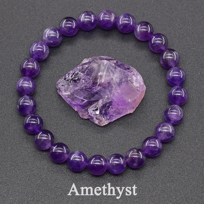 Natural Agate Beaded Bracelet – Tourmaline Color Energy Healing Jewelry for Women