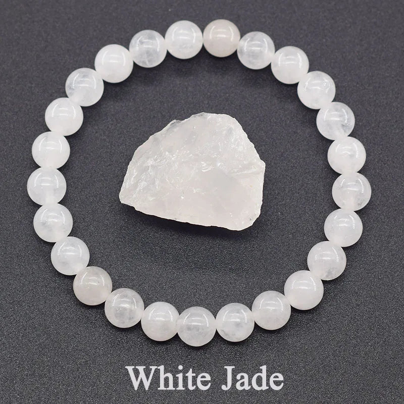Natural Agate Beaded Bracelet – Tourmaline Color Energy Healing Jewelry for Women