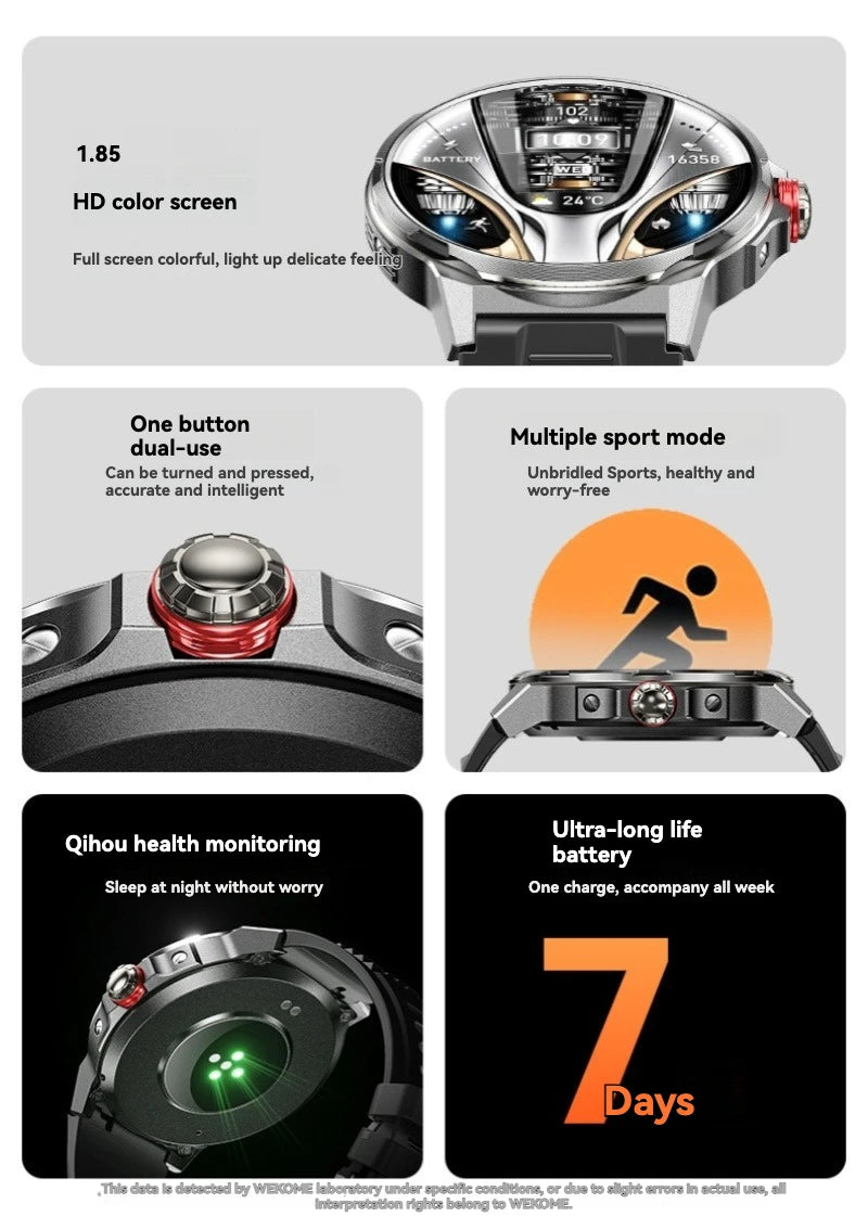 WEKOME Smart Watch – Sleep Monitor, Blood Oxygen, Heart Rate, Step Counter, NFC, Bluetooth Call, Sports Modes