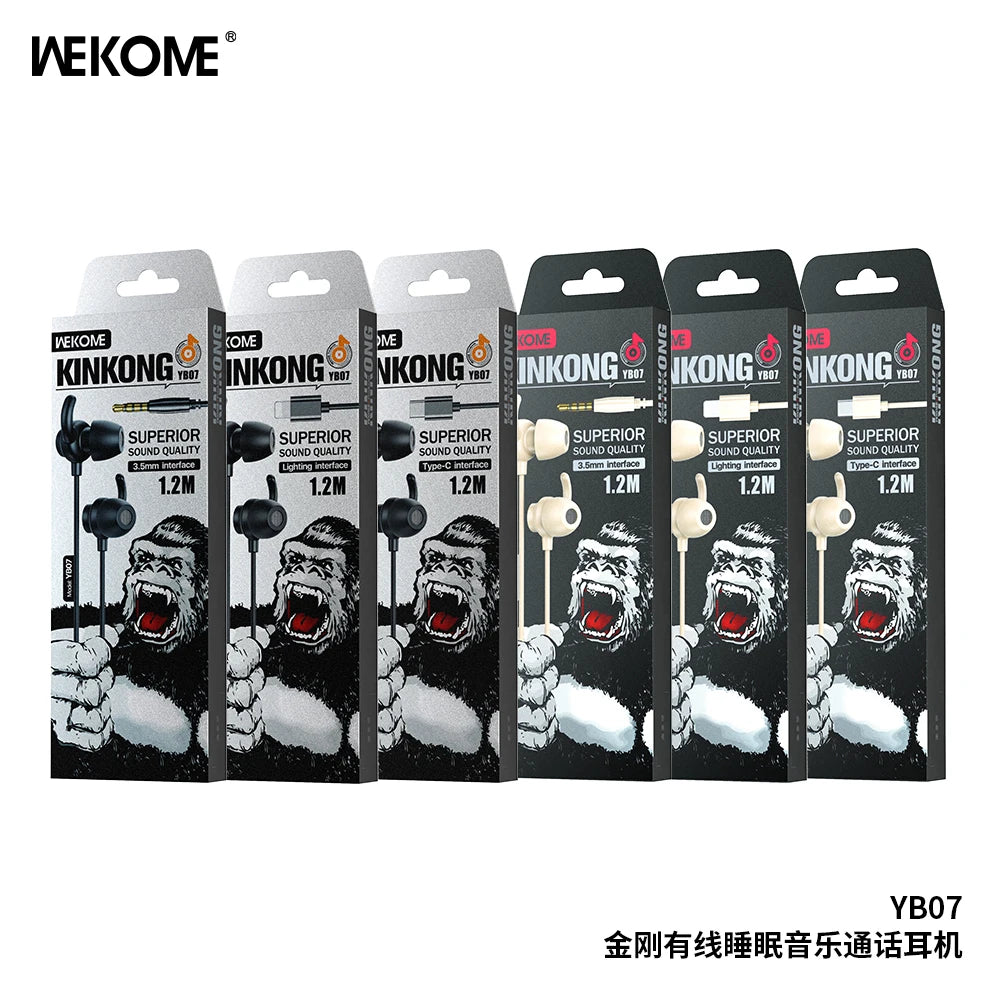 WEKOME Sleep Noise Reduction Wired Headset – Type-C / 3.5mm, In-Ear Soft Silicone, iPhone Compatible