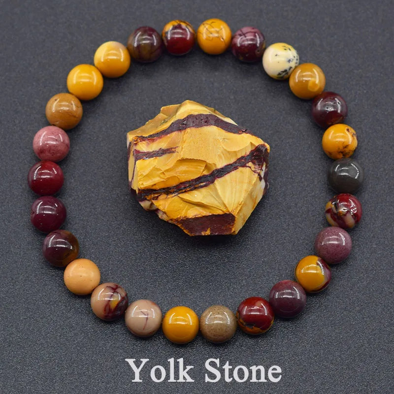 Natural Agate Beaded Bracelet – Tourmaline Color Energy Healing Jewelry for Women