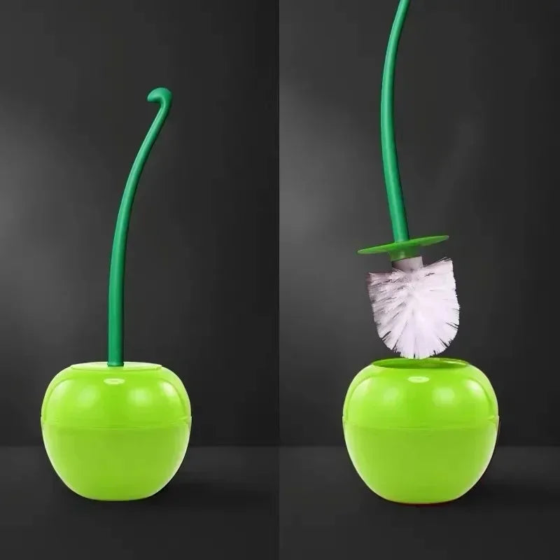 Cherry-Shaped Toilet Brush & Holder – Cute & Creative Bathroom Accessory
