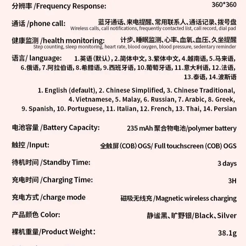 WEKOME Women’s Smart Watch with Blood Oxygen, Heart Rate, Sleep & Fitness Tracking, NFC, Bluetooth Call
