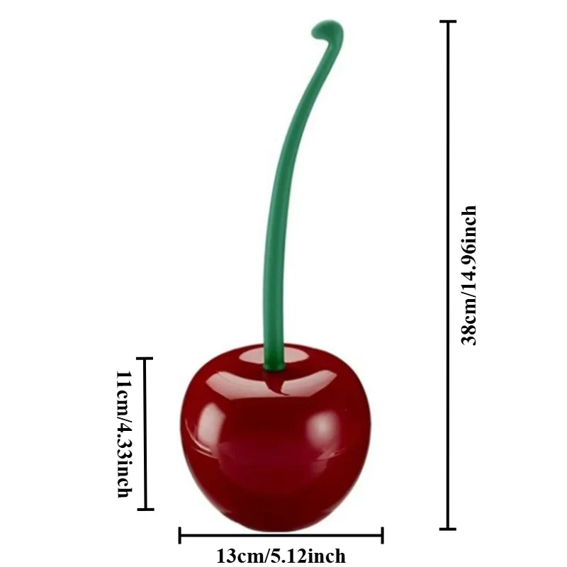Cherry-Shaped Toilet Brush & Holder – Cute & Creative Bathroom Accessory