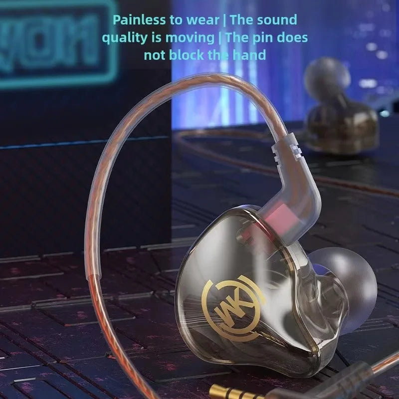 WEKOME Pioneer Transparent Music Call Wired Earphones